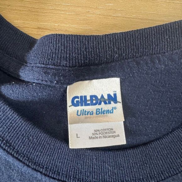 Y2K T Pain Thomas Paine Its Common Sense Shawty Parody Navy Blue Shirt Size L - Picture 3 of 4